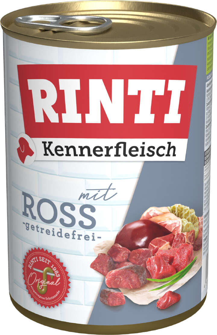 RINTI Hunde-Nassfutter Kennerfleisch mit Ross RINTI Hunde-Nassfutter Kennerfleisch mit Ross